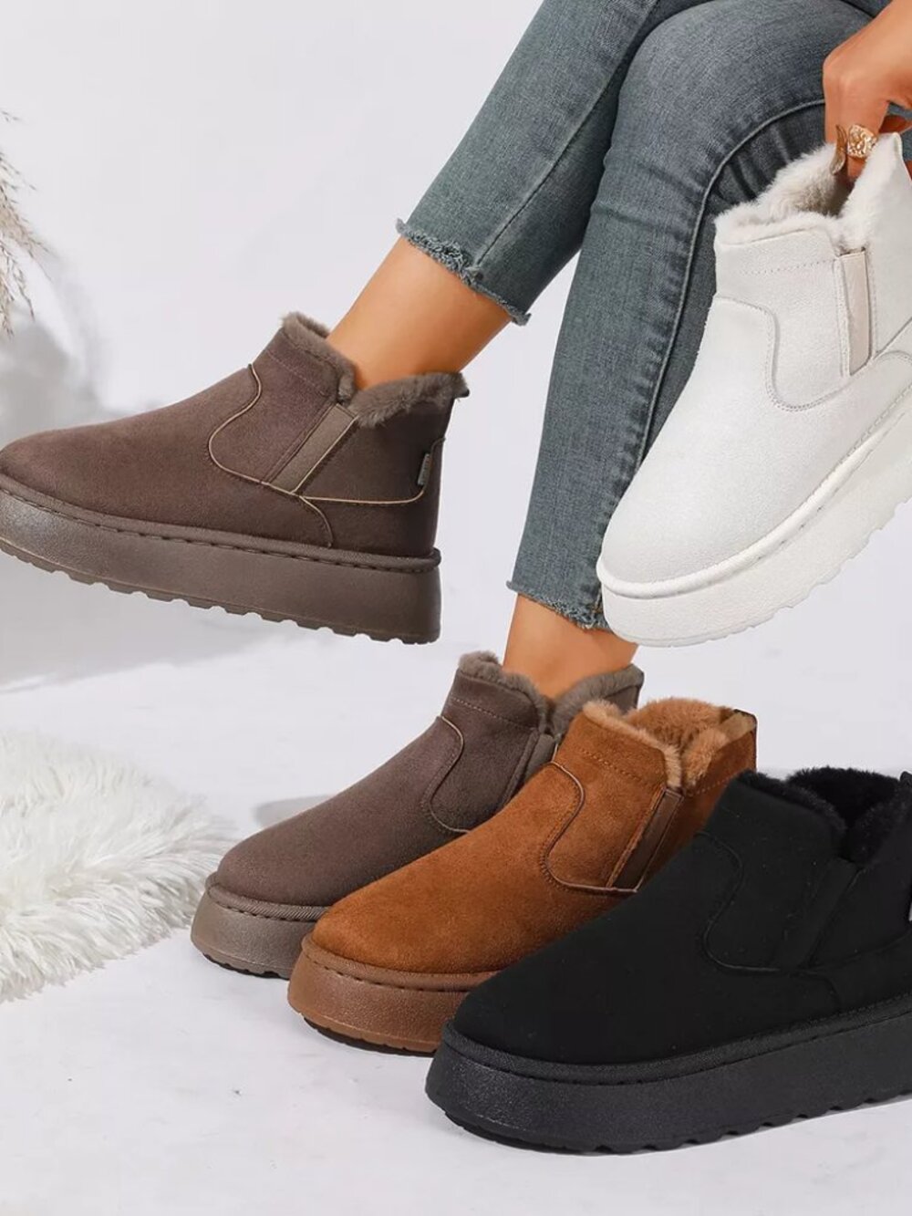Round Toe Platform Boots - Picture 10 of 10